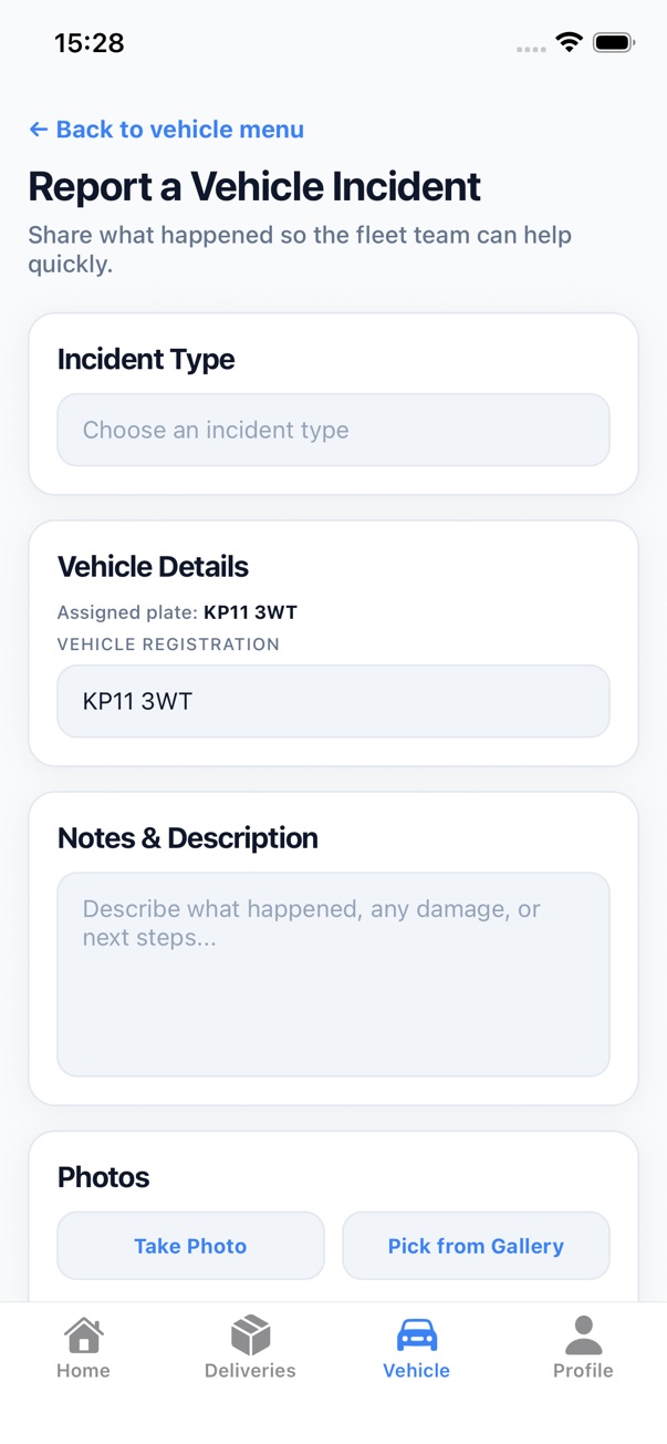 Driver app screenshot 2